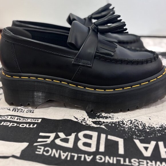 Dr. Martens Black Leather Tassel Loafers - Picture 5 of 7